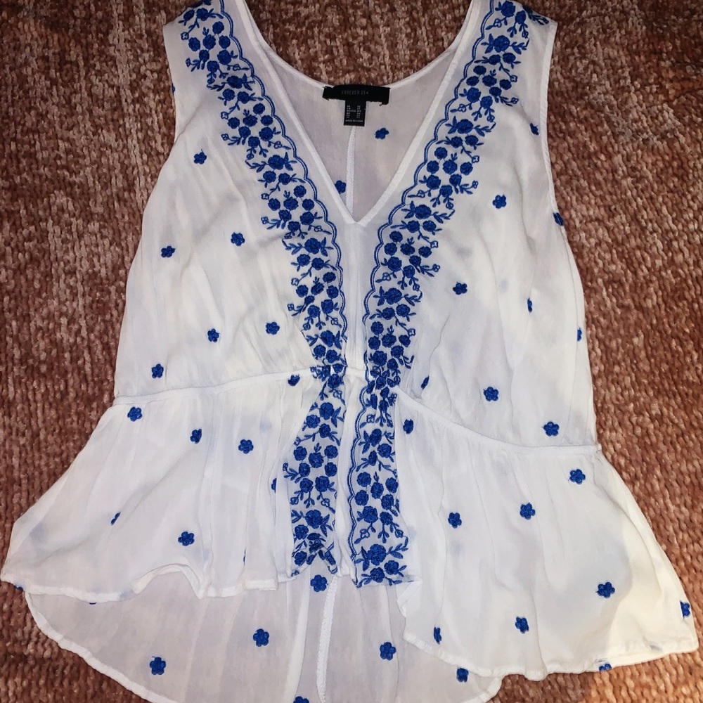 embroidered floral blouse